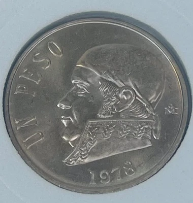 México 1978 Un 1 Peso José María Morelos Águila Emblema Nacional Foto 1 de 4
