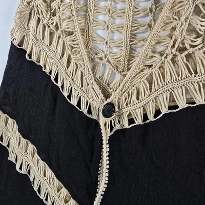 Vestido Dreamers Mujer Chaleco Grande Tejido Crochet Boho Festival Playa Cottagecorp Foto 1 de 4