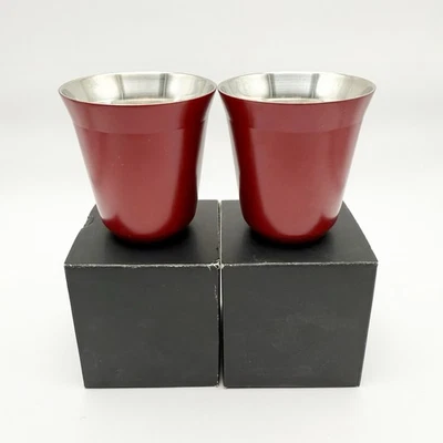 Juego de 2 tazas de café espresso Nespresso Pixie Lungo rojo cereza de 5,5 diseñadores Foto 1 de 4