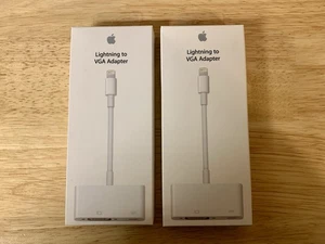 (x2) Brand New Apple Lighting to VGA Adapter MD825AM/A Model A1439 - Picture 1 of 6