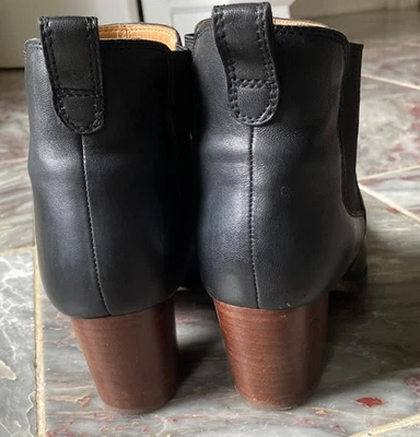 Botines para mujer J Crew_Chelsea de cuero negro, talla 8,5 Foto 1 de 4