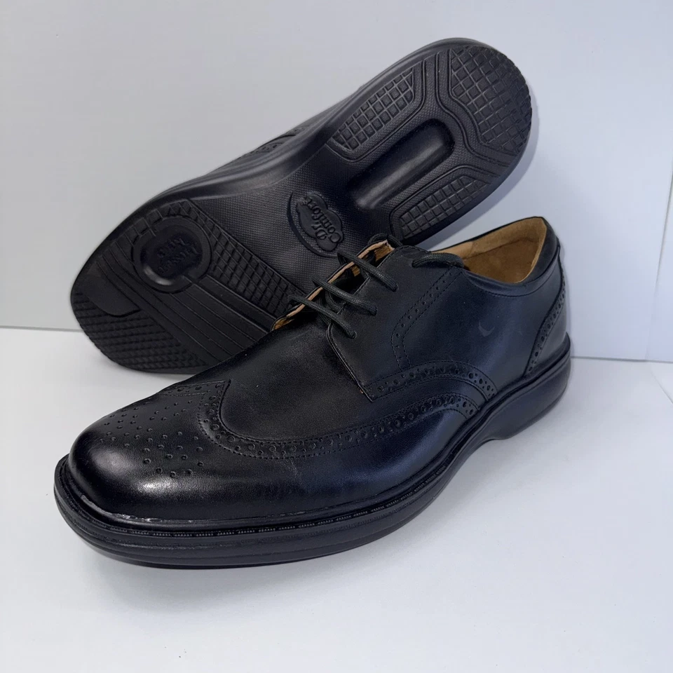 Dr. Zapato de vestir para diabéticos Comfort Wing 8310 para hombre talla 13 ancho de cuero negro punta de ala Foto 1 de 4