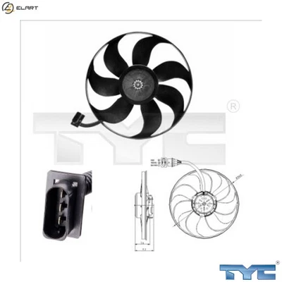 FAN ENGINE COOLING 837-0004 FOR VW NEW/BEETLE/Convertible GOLF/IV/Mk BORA 2.0L - Image 1 of 4