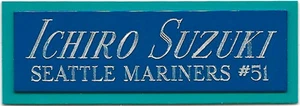 ICHIRO SUZUKI MARINERS NAMEPLATE AUTOGRAPHED Signed Baseball Display CUBE CASE - Picture 1 of 5