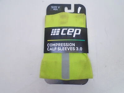 CEP WS50EX4 COMPRESSION CALF SLEEVES 3.0 LIME GREEN / LIGHT GRAY 18-20" / SIZE V - Image 1 of 4