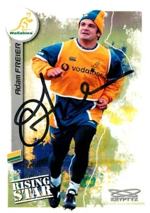 Signed 2003 WALLABIES Rugby Union Card ADAM FREIER - Picture 1 of 2