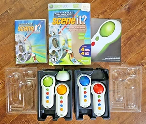 XBOX 360 Scene It? Lights, Camera, Action Game + Wireless Controllers + Receiver - Picture 1 of 12
