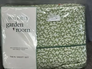 Waverly Garden Room Fernwood Floral Green & Cream Twin 3 Piece Set - Picture 1 of 8