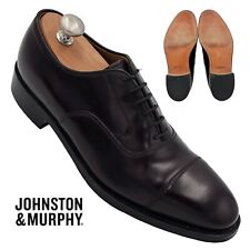 Johnston & Murphy Conrad Men's 9 Burgundy Dark Brown Leather Dress Shoes Oxfords