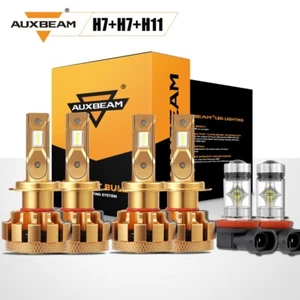 AUXBEAM Canbus LED Headlights Fog Bulbs 6000K for Hyundai Tucson 2016 2017 2018 - Picture 1 of 12