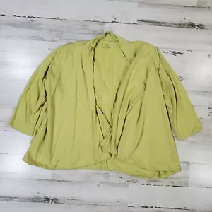 Charter Club Sweater Womens 2X Yellow Cardigan Open Long Sleeve Lightweight - Picture 1 of 6