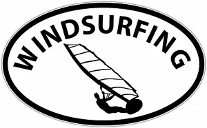 "Calcomanía de pegatina para parachoques de coche ovalado windsurf 6""x4" - Imagen 1 de 1