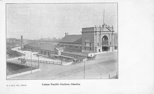 Early Omaha Nebraska NE Union Pacific Station Now Durham Museum Building PC - Imagen 1 de 2
