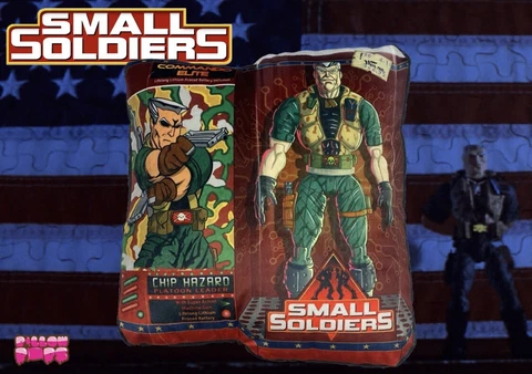 Plush Cushion Decor Small Soldiers Chip Hazard Commando Elite Pillow 90s Movie Cover