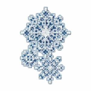 Snowflakes Bead Christmas Ornament Kit Mill Hill 2010 Winter Holiday - Picture 1 of 3