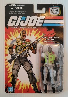 GI Joe Heavy Machine Gunner Roadblock 25 aniversario serie de dibujos animados 2007 nuevo  Foto 1 de 3