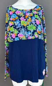 LILLY PULITZER Loves X DISNEY Finn Top Long Sleeve Minnie & Mickey Mouse XXL NEW - Picture 1 of 20