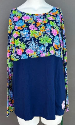 LILLY PULITZER Loves X DISNEY Finn Top Manga Larga Minnie & Mickey Mouse XXL NUEVO Foto 1 de 4