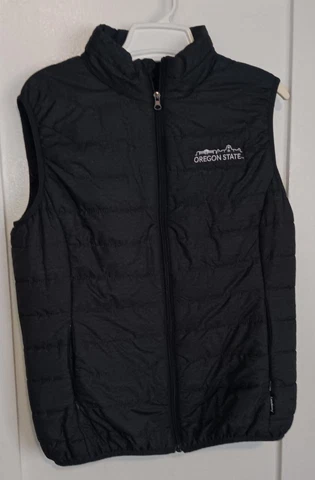 Oregon State University Beavers Womans Puffer Jacket Vest L Large Cover