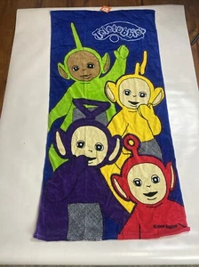Vtg 1999 Teletubbies Beach Bath Towel TV Jay Franco 57” x 29” New W Tags - Picture 1 of 4