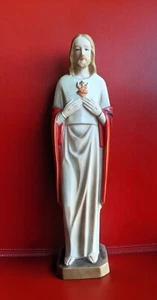 Estatuilla de porcelana vintage del Sagrado Corazón de Jesús de 12" REGALO DE ARTE JAPÓN 622/1280 - Imagen 1 de 11