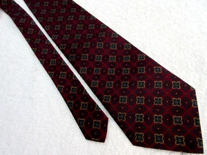 CORBATA VINTAGE ESTILO PAISLEY BORGOÑA 4 PULGADAS poliéster C&A - Imagen 1 de 5
