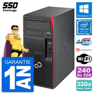 Pc Tour Fujitsu Esprimo P557 Mt Pentium G4400 Ram 32Go Ssd 240Go Windows 10 Wifi - Imagen 1 de 7
