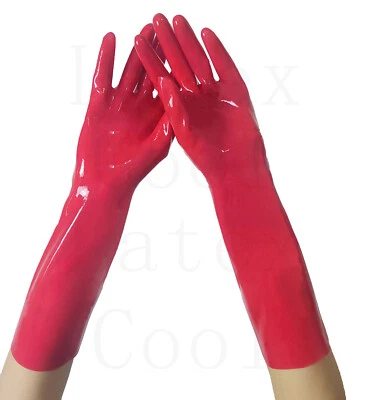 LATEX HANDSCHUHE Latex Rubber Gummi Rot Handschuhe Kompressionsgeformt Gloves 0.4mm S-XL