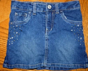 Girls 5 SONOMA Denim Skirt Skort Studded & Adj Waist EXCELLENT CONDITION - Picture 1 of 3