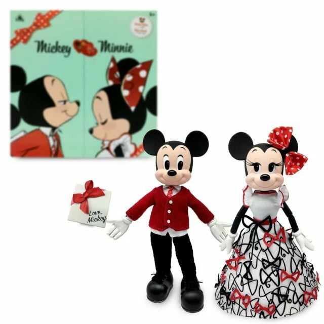 Mickey and Minnie Limited Edition 11" Doll Set - Black/Red/White
