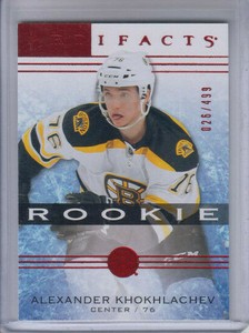 14/15 UD Artifacts Boston Bruins Alexander Khokhlachev Ruby RC #133 Ltd #26/499