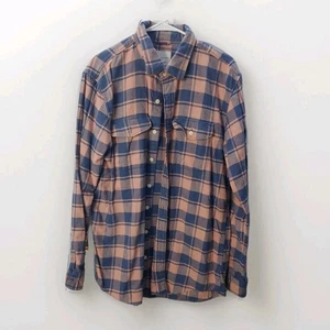 Camisa American Eagle Outfitters Para Hombres GRANDE ALTA - Franela a Cuadros Súper Suave Melocotón - Imagen 1 de 3