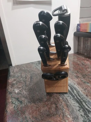 Bloque de cuchillos de madera WUSTHOF 9 ranuras bloque de cuchillos Wusthof mediano solamente  Foto 1 de 4