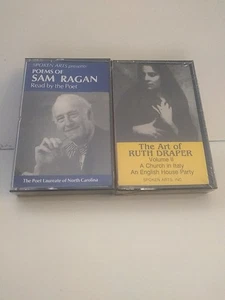 THE ART OF RUTH DRAPER Vol 2/POEMS OF SAM RAGAN 2 CASSETTES Spoken Arts SEALED! - Picture 1 of 7