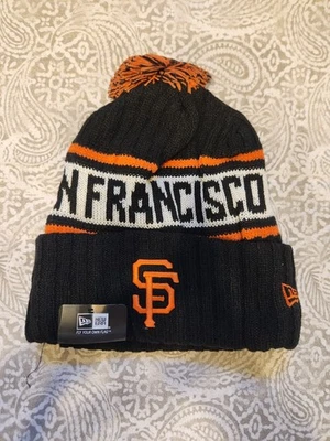 San Francisco Giants Baseball MLB New Era Beanie Knit Hat With Pom - Image 1 of 2