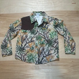 Blue Quail Boys Shirt 2T Green/tan Brush Camo Shooting Shoulder Patch Hunting - Picture 1 of 9