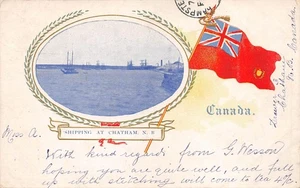 POSTCARD CANADA SHIPPING AT CHATHAM NB - Picture 1 of 2