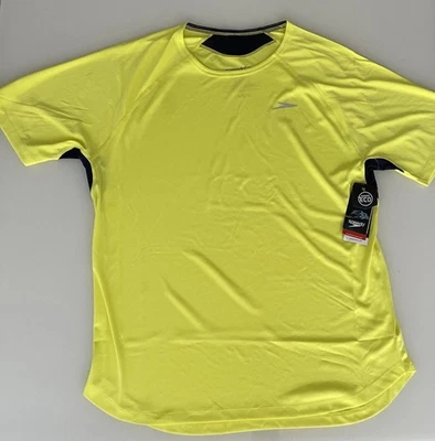 Speedo Men's Uv Swim Shirt Short Sleeve Fitness Rashguard Yellow Size Large - Image 1 of 4