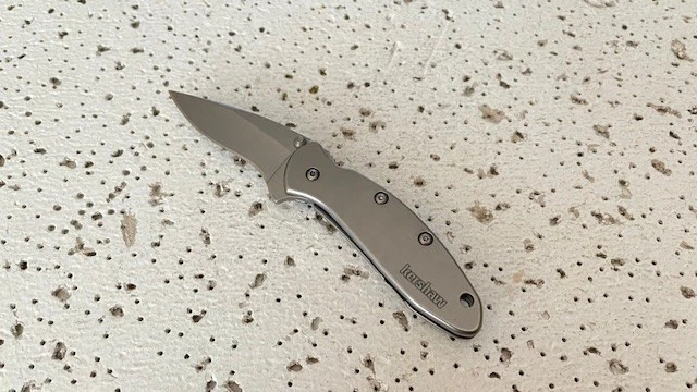 1600 Kershaw Folding Pocket Knife Chive Silver Ken Onion Design A/O Linerlock- - - Image 1 of 4