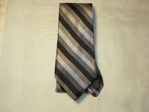TED BAKER [ LONDON ] [ STRIPES ] men's tie 100% Silk Made in USA - Picture 1 of 3