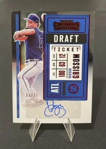 Boleto del draft Panini Contenders Prospect 2 2020 rojo/75 Vaughn Grissom automático - Imagen 1 de 2