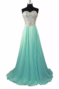 Women's Long Dress Chiffon Evening Party Formal Bridesmaid Prom Ball Gown Dress - Picture 1 of 4