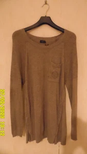 LA MODE EST A VOUS PULL TUNIQUE BEIGE COLLECTION CASHMERE TAILLE M/2 100% NEUF - Picture 1 of 4
