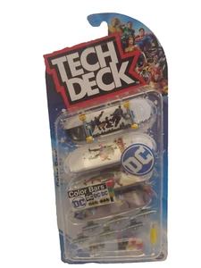 Tech Deck Superman Batman 4 Pack Color Bars DC Comic Skateboard Fingerboard - Picture 1 of 5