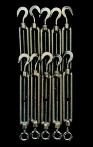 Drahtseilspanner / Spannschloss / Seilspanner / Haken, Öse/ 10x Spannschraube M6 - Bild 1 von 2