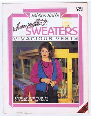 Ribbon Knits Susan Starr  Vivacious Vests  knitting patterns with some crochet - Image 1 of 2