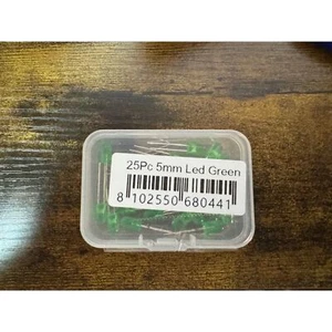 25Pc 5mm Green Led Kit With Case - Picture 1 of 3