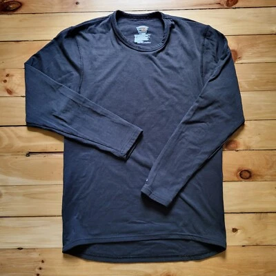 Camisa Térmica Duofold Para Hombres M Negra Poliéster Tejida Elástica Capa Base Esquí Exterior Foto 1 de 4