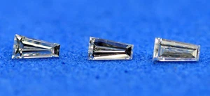 Lote de 3 PIEZAS Diamante Natural Color G/VVS Claridad 0.24 Ct Bagutte Cónica - Imagen 1 de 9