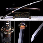 Lame argile trempée Katana L6 acier Hitatsura Hamon ( ) épée de samouraï pleine tang